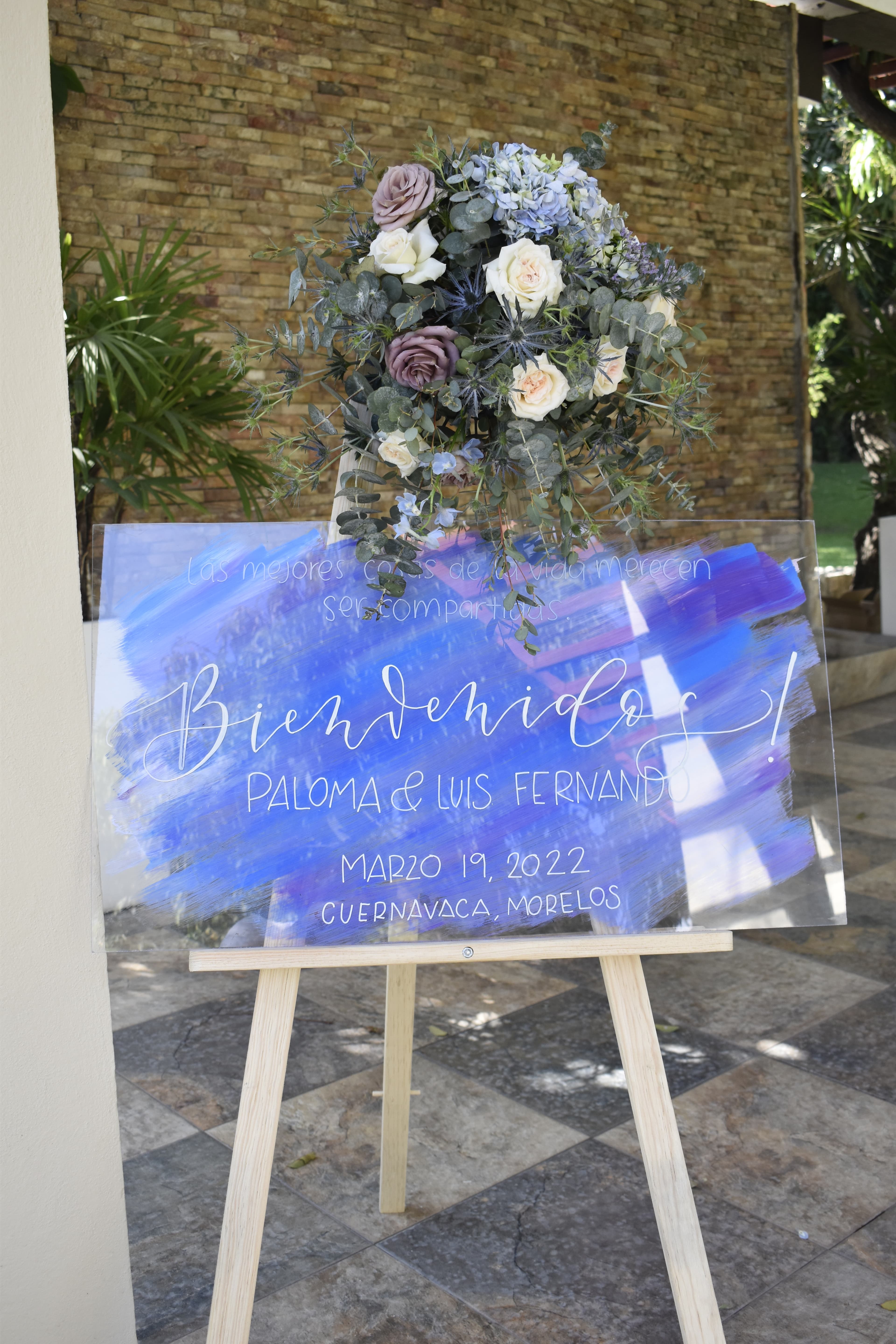 Letrero de bienvenida